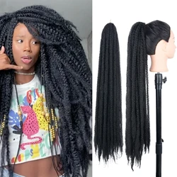 36inch Kinky Marley Braiding Hair Afro Spring Twist Crochet Hair Synthetic Bulk Extensions Soft Marley Braids For African Women