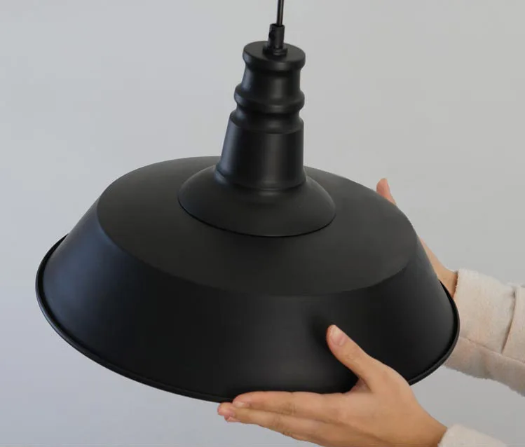 LOFT Industrial-Style Iron Art Pot Cover Single-head Color Chandelier Retro Simple Clothing Store Restaurant Bar Counter Coffee