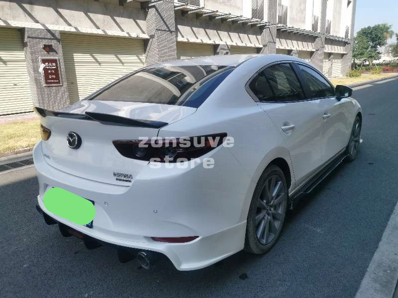 Использовать для Mazda 3 спойлер год стиль Глянцевая углеродное волокно/FRP заднее крыло M4 Стиль спойлер, аксессуары