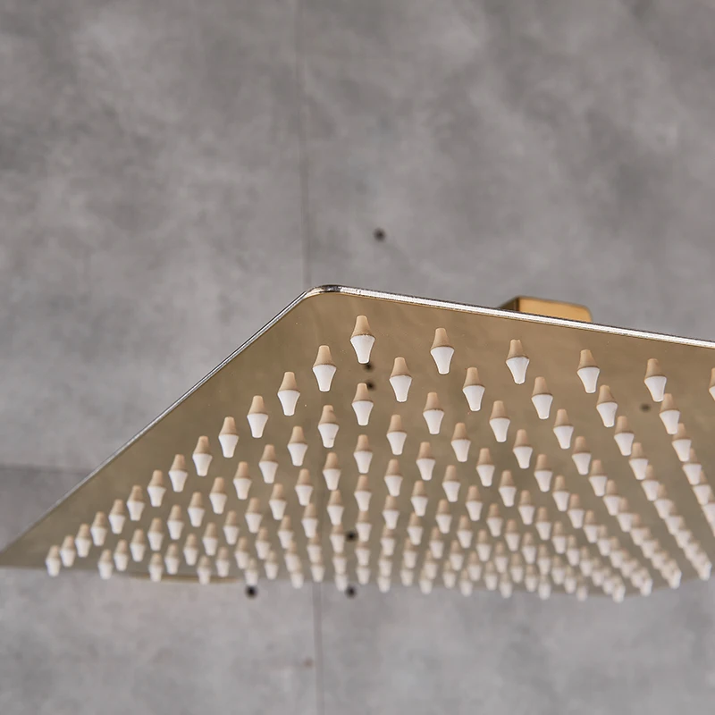 quyanre wanfan gappo golden thermostatic shower faucet set ultrathin rainfall gold shower head with 3-way thermostatic wall mounted mixer tap 6pc massage spa jets handshower bath shower mixer faucet4