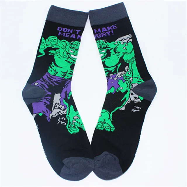 Disney anime socks Avengers Marvel cartoon figure Iron Man Captain America Hulk Thor casual high socks xxx boys and girls socks 17