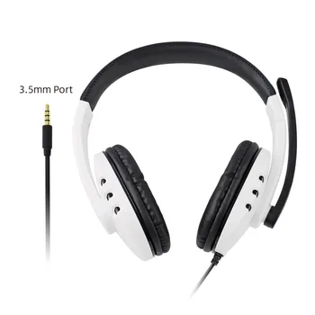 

3.5mm Audio Gaming Headset Earphone 1.8M Wired Game Stereo Headphone with Microphone for PS5/PS4/XboxOne(S)/360/Switch/PC/Phone