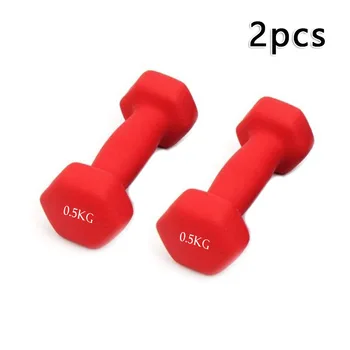 

2PCS Dumbbells Small Hex Dumbbells Women Weights Barbells Gym Body Building