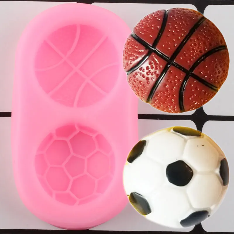 Football Basketball Silicone Molds Chocolate Candy Mold DIY Cupcake Topper Fondant Cake Decorating Tools Polymer Clay Soap Mould | Дом и сад