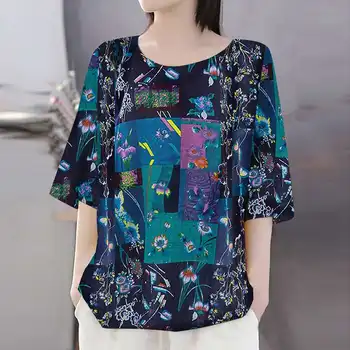 

ZANZEA Summer 3/4 Sleeve Bohemian Print Blouse Tunic Tops Women Vintage Loose Party Shirt Casual Baggy Blusas Femininas Chemise