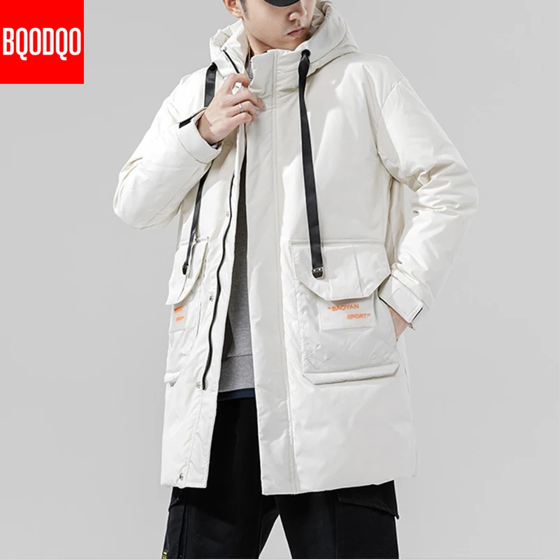 Lange Mannen Donsjack Winter Hooded 90% Witte Eendendons Sneeuw Jassen Jas Dikke Japan Hip Hop Streetwear Militaire Oversized jassen Lange Mannen Donsjack Winter Hooded 90% Witte Eendendons Sneeuw Jassen Jas Dikke Japan Hip Hop Streetwear Militaire Oversized jassen