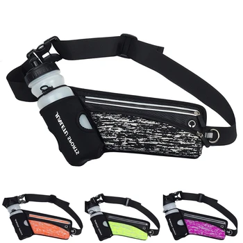 

Men Women Running Waist Bag Purse Mobile Phone Bags with Water Botter Pouch Gym Outdoor Fitness Bag