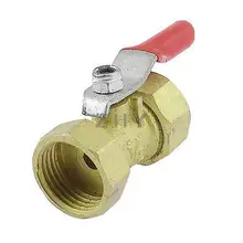 1/" PT мама к мама резьбовой Рычаг Ручка полный порт латунный шаровой клапан