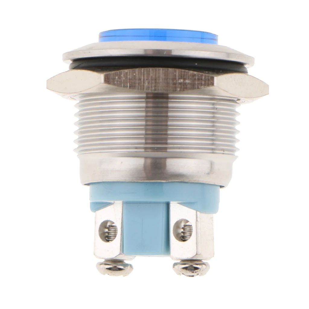 19mm 12V Waterproof Metal Signal Indicator Light Pilot Lamp IP67