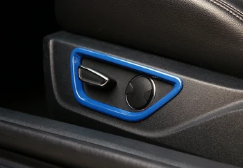 

For Ford Mustang 2015-2017 Accessories ABS Chair Seat Adjustment Decorative Frame Cover Trims 2 Pcs