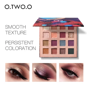 

O.TWO.O Fantasy 16 Colors Eyeshadow Palette Romantic Eye Shadow Matte Shimmer Glitter Powder Lasting Makeup Cosmetic Tool