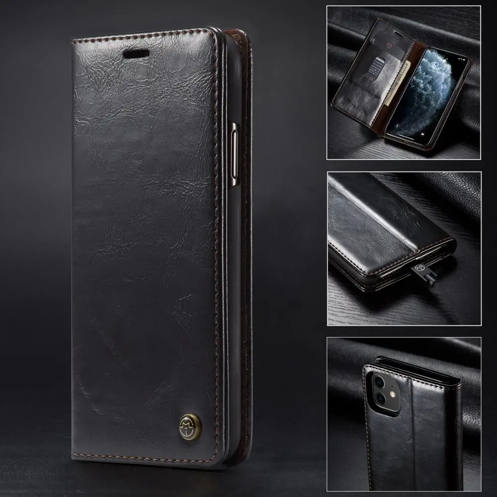 

Luxury Case Leather Magnetic Flip Case for IPhone Xs Xr X 11 pro Max Wallet Card Holder Book Cover for IPhone 8 7 6 6s Plus 5 5s
