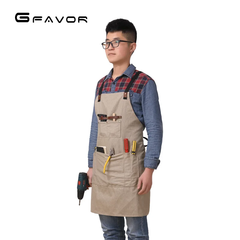 

Paintcoat Lamination Canvas Tool Apron Multi-pockets Apron Tactical Apron Craft Craftsmen Apron