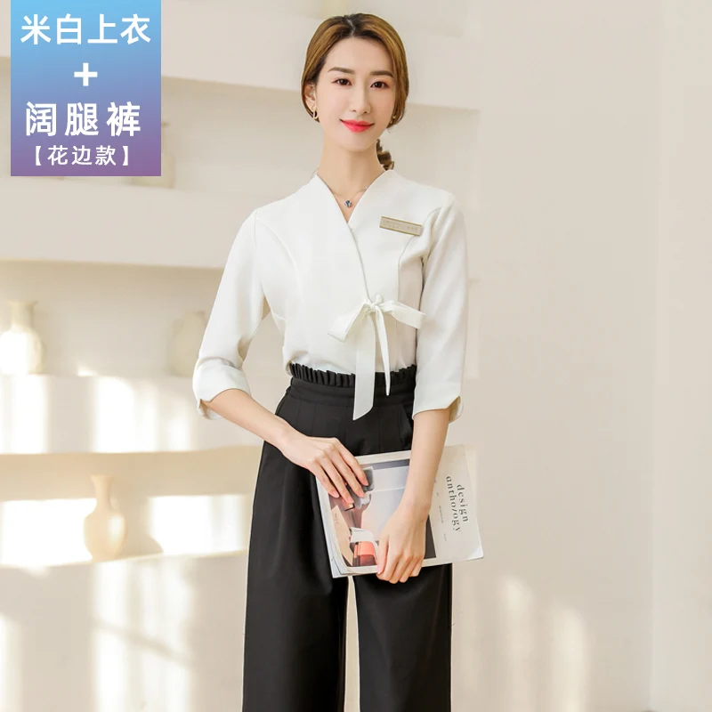 Korean Beautician Work Suit Autumn And Winter Women 2019 New High-end Beauty Salon