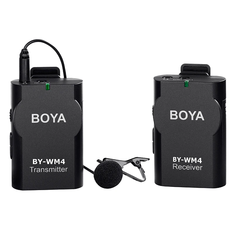 BY-WM4 BOYA BY-WM4 беспроводной конденсаторный петличный микрофон система видео микрофон для Canon Nikon sony A7 GH5 DSLR камера смартфон iPhone - Цвет: BY-WM4