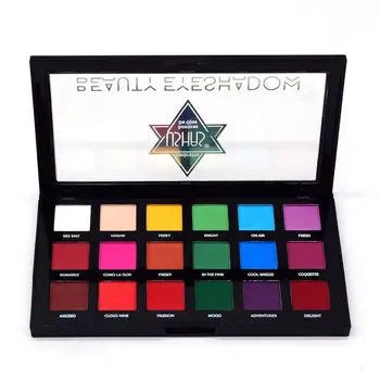 

18 Colors Eyeshadow Palette Keyboard Fingertip Eye Shadow Matte Tray Pearlescent Waterproof Shadow Shimmer Tray Eye Glitter R7D4