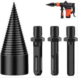 NEW Firewood Chop Wood Drill Bit Splitting Tool Splitting Cone Log Splitters Wood Breaking Machine Hexagonal Shank Professional
