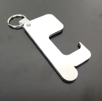 

Thermal transfer Germ Free KeyChain sublimation non-contact door handle keychain heat transfer printing blank key ring#86534