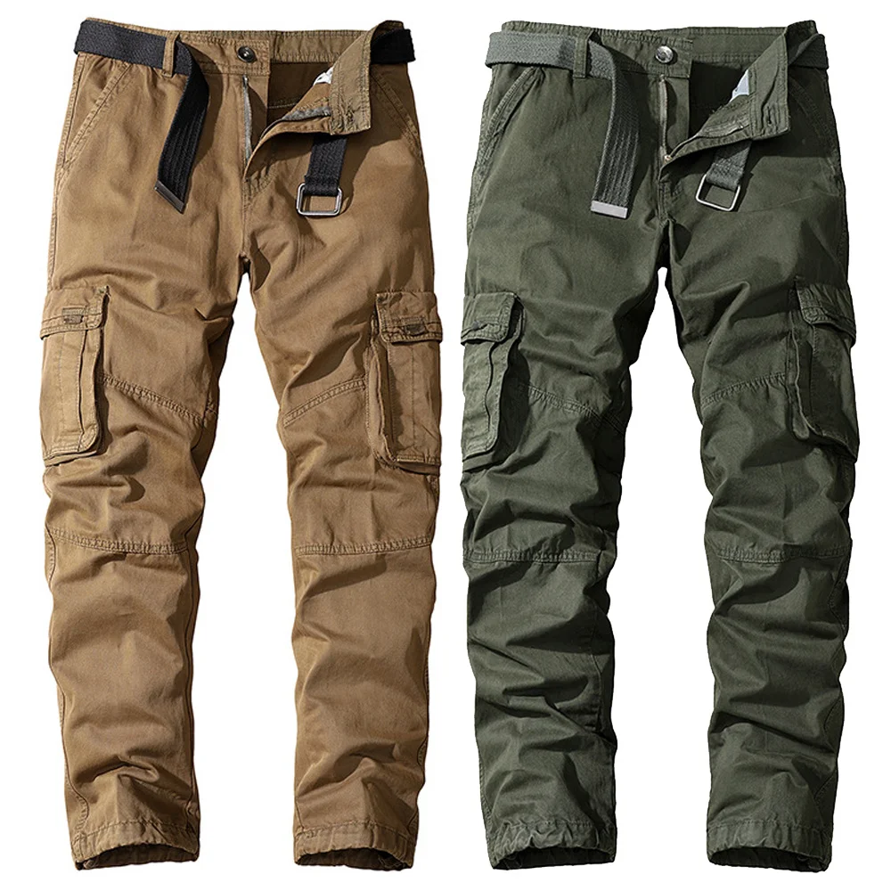 Mens Trousers Clothing Cargo-Pants Military Tactical Multi-Pockets Cotton Fashion Outdoor