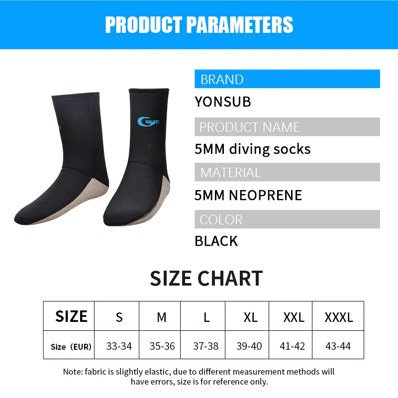 YONSUB 5 мм неопреновые носки для дайвинга носки для взрослых ботинки Нескользящие для подводной охоты Серфинг Плавание Пляж Водные Носки для Гидрокостюма сапоги