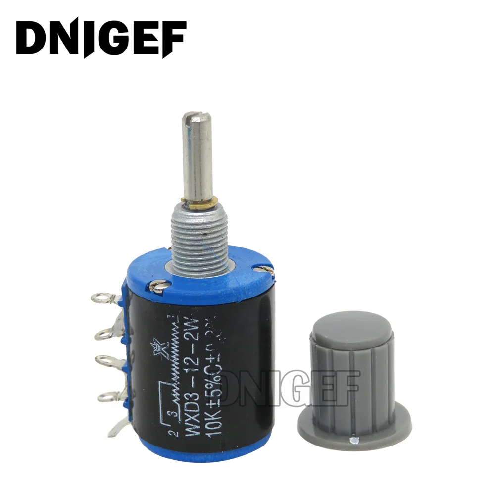 1PCS Wirewound Potentiometer WXD3 WXD3-12 1W 1K 2K2 3K3 4K7 10K 100R DNIGEF 220R 470R 2.2K 3.3K 4.7K Ohm | Электронные