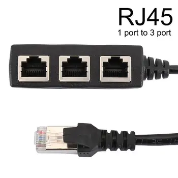 

1 Male To 3 Female RJ45 LAN Ethernet Cable Splitter Network Cord Socket Connector Adapter For Laptop PC