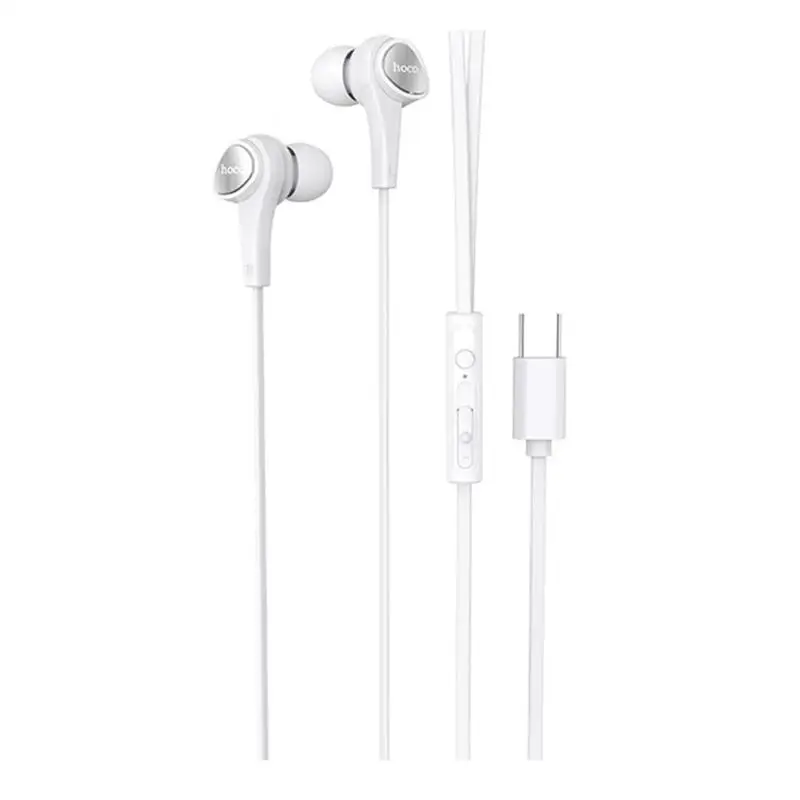 Белый HOCO M67 проводные наушники-вкладыши, наушники usb type C с mi c для Xiaomi mi 8 6 6X mi x 3 huawei P20 Pro Google Pixel 2X - Цвет: Белый