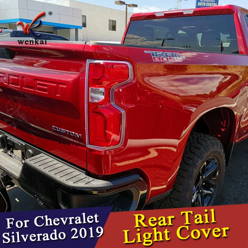 Авто Стайлинг ABS хром для Chevrolet Silverado 1500 задний светильник накладка