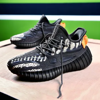 

Casual Coconut Shoes Male 2020 Summer New Style Online Celebrity Hot Selling Outdoor Breathable Fly Knitting Surface Popcorn 350