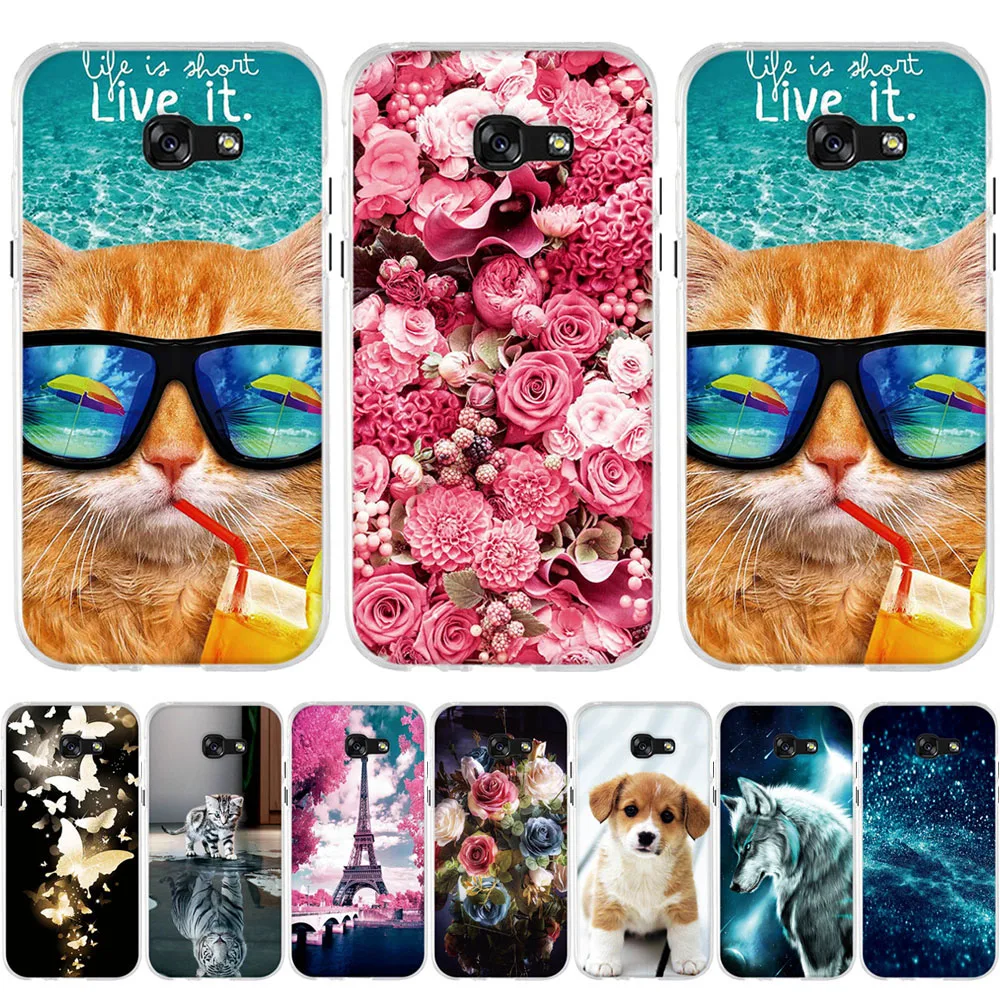 Чехол для Samsung A3 A5 2015 2016 2017 чехол Мягкая силиконовая задняя крышка 3D милый Galaxy