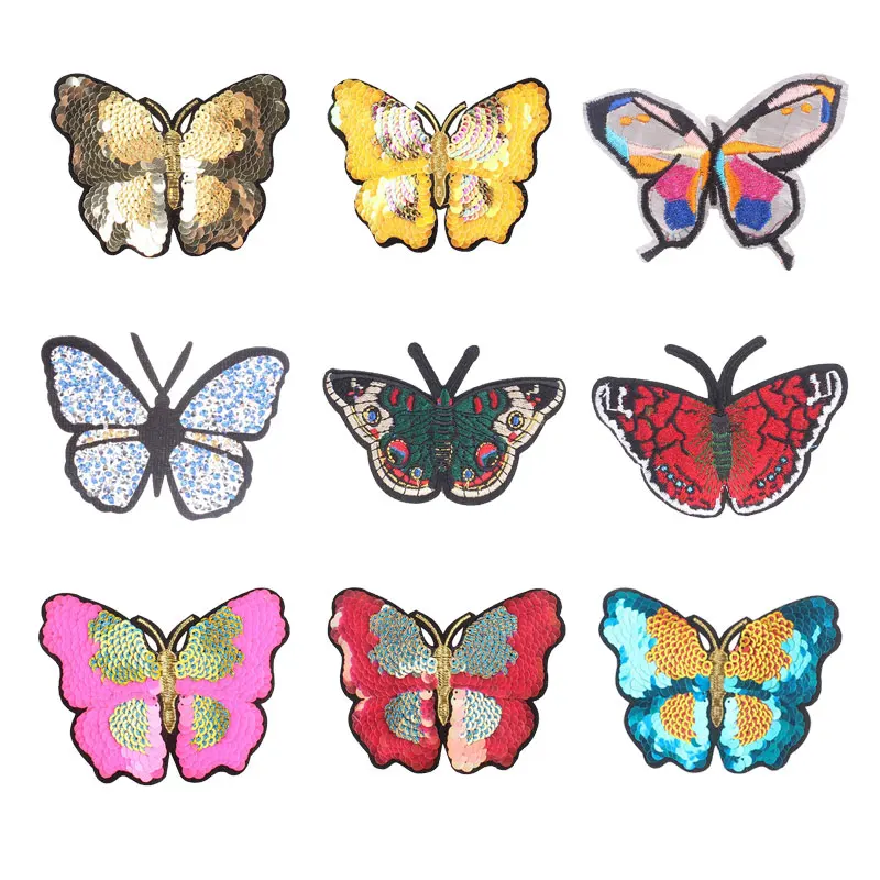 Патч для Одежда с бабочками помощью утюга вышивать шитье и симпатичными