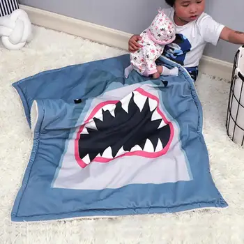 

Children Cartoon Shark Fleece Blanket Flannelette Cashmere Digital Printing Process Bedding Stroller Sleep Cover Quilt