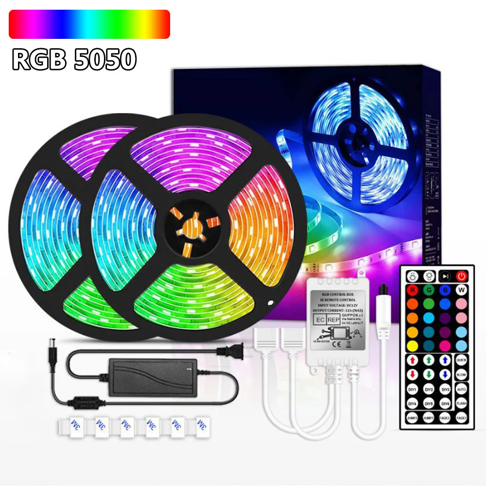 Гибкая лента Диодная 5050 ИК-лента с дистанционным управлением RGB цветная