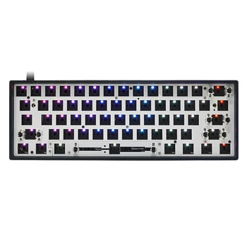 

gk61 gk61x 60% custom mechanical keyboard rgb switch leds hot swapping socket powerful software type c pcb split spacebar