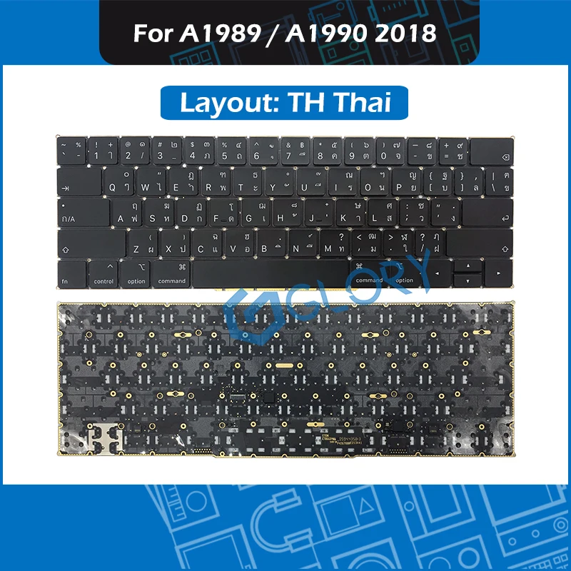 New A1989 A1990 keyboard TH Thai Layout For font b Macbook b font Pro Retina 13