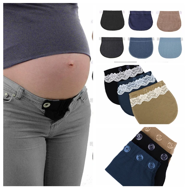 1-3Pcs Women Pregnancy Waistband Belt Adjustable Elastic Maternity  Lengthening Waist Extender Clothing Pants for Pregnant