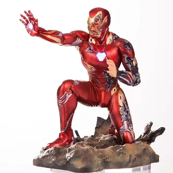 

WZP PONG 23CM IronMan 3 Iron Man Mk50 with Light Figurine Dolls Toys Resin Statue Bust Action Figure Collectible Model Toy Gift