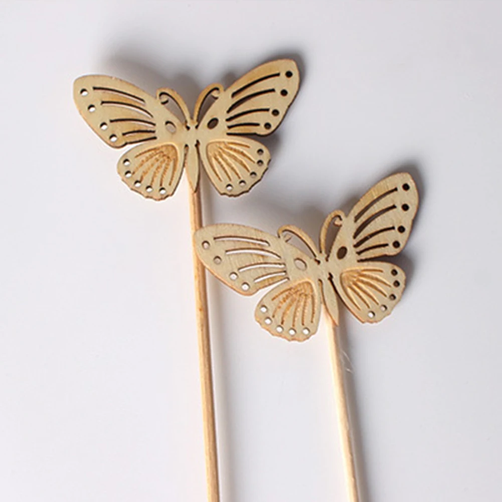 10pcs Reed Diffuser Sticks Butterfly Shape Replacement Wooden Eco-friendly Bathroom Aromatherapy Accessories No Fire Bedroom