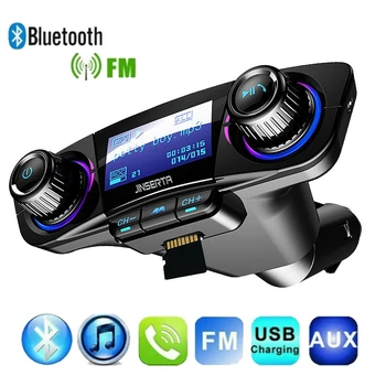 

Bluetooth 5.0 Car FM Transmitter MP3 WMA Player Hands Free Radio Adapter Kit USB Charger