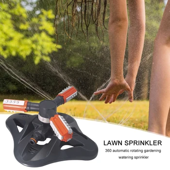 

360 Rotating Grass Lawn Water Sprinkler 3 Arms Nozzles Garden Irrigation Tools Household Garden Farm Supplies Parts