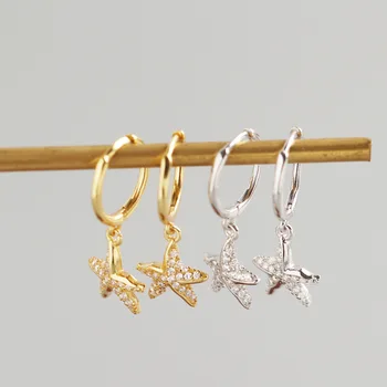 

European and American fashion style S925 sterling silver earrings light luxury diamonds for women's wedding boutique jewelry