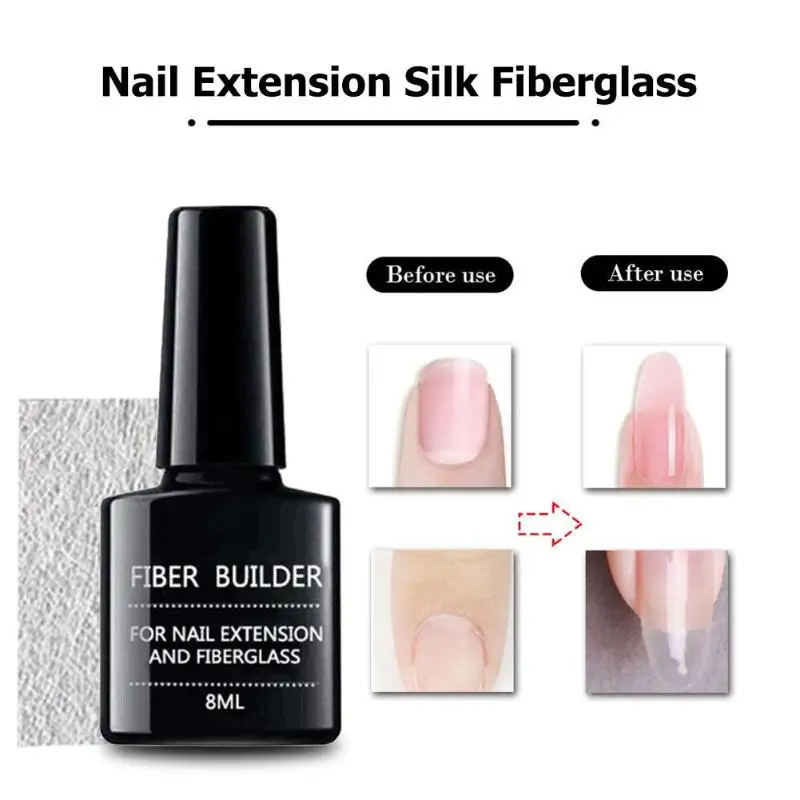 1 Set Nail Extension Glue with Nail Extension Fiberglass Fiber glass Silk Nails Wrap Stickers Nail Form Nail Fiber Art Tools