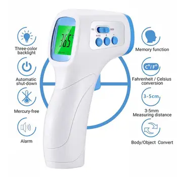 

Non Contact Infrared Forehead Thermometer for Fever Body Thermometer and Surface Thermometer 2 in 1 Dual Mode Thermometer