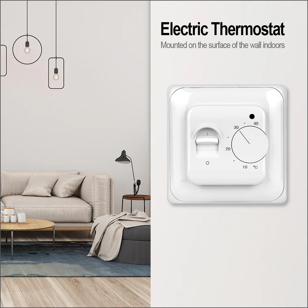 High Quality 16A 230V M5.16D Mechanical Room Thermostat Temperature Controller Air Condition and Floor Gas Boiler Heating