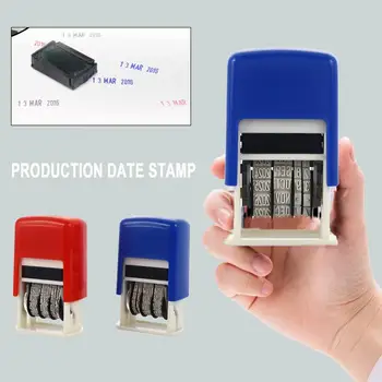 

Stamping Mud Set Office Supplies Home DIY Seal Roller Date Stamp ABS Wheel Convenient DIY Handle Account Retro SCHOOL Student