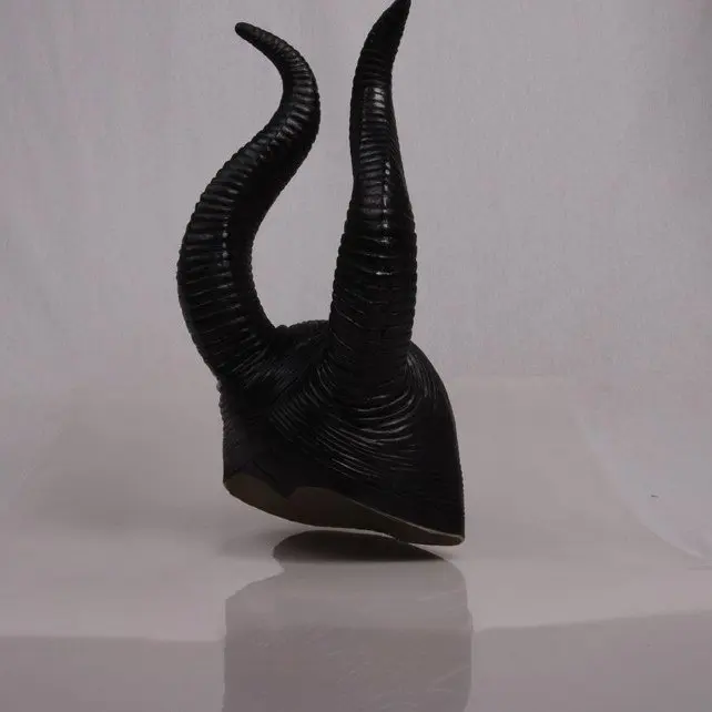 Maleficent Черная Королева ведьма рога для шлема головной убор шапка-маска высокого качества вечерние аксессуары для маскарада на Хеллоуин реквизит