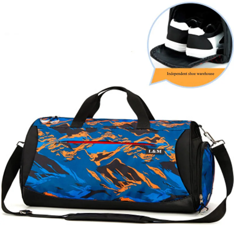 Дорожная сумка для женщин и мужчин, тренировочная сумка для йоги, пляжная, для плавания, сухая, влажная, разделительная сумка, независимое отделение для обуви, багажная сумка - Цвет: 8