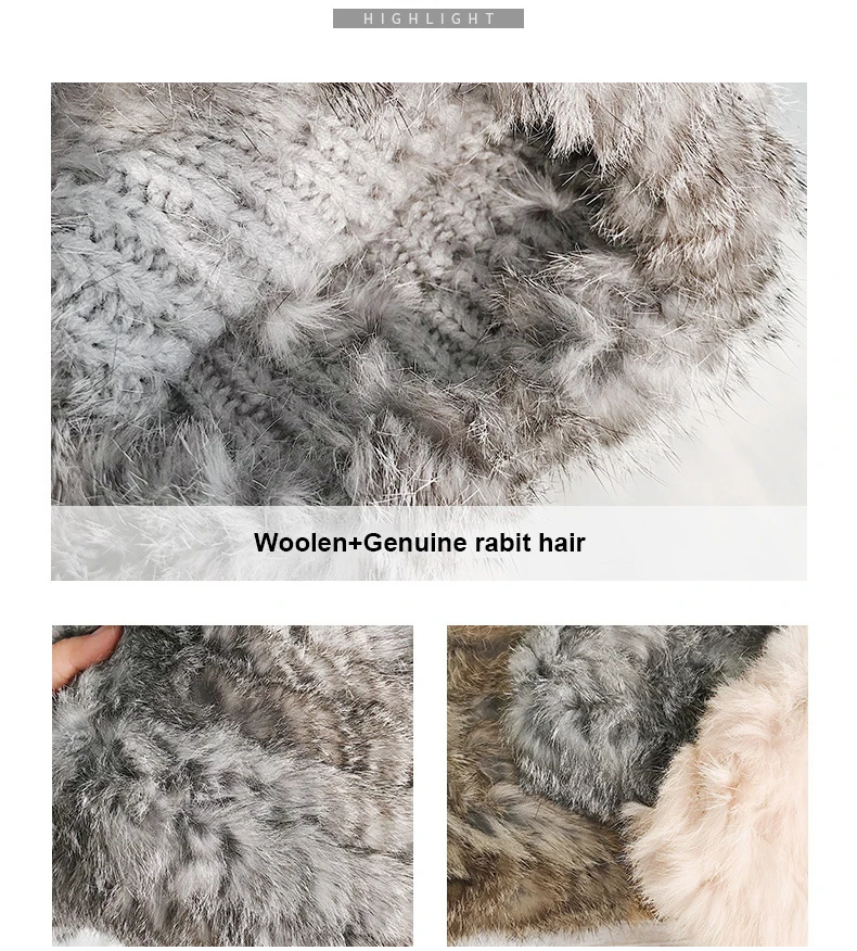 USPOP, новинка, женские шапки skullies из натурального кроличьего меха, женские винтажные меховые шапки, толстые теплые зимние шапки