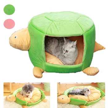 

Turtle Shape Pet Dog Cat Tent House Kennel Winter Warm Nest Soft Foldable Sleeping Pad Animal Puppy Cave Mat Nest Kennel Supply