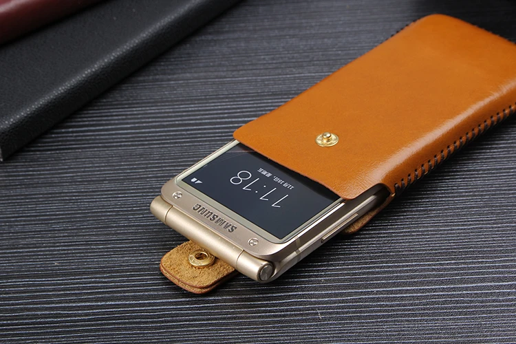 Real Leather Pull Sleeve Pouch Phone Case For iPhone 6 6S 7 8 Plus X XR XS 11 Pro Max Genuine Cow Skin Magnetic Soft Wallet Bag